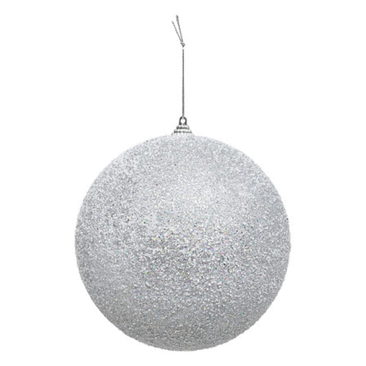 Alpha 55 Argenté Boule de Noël maxi irisée argent 15 cm – Déco chic Alpha55