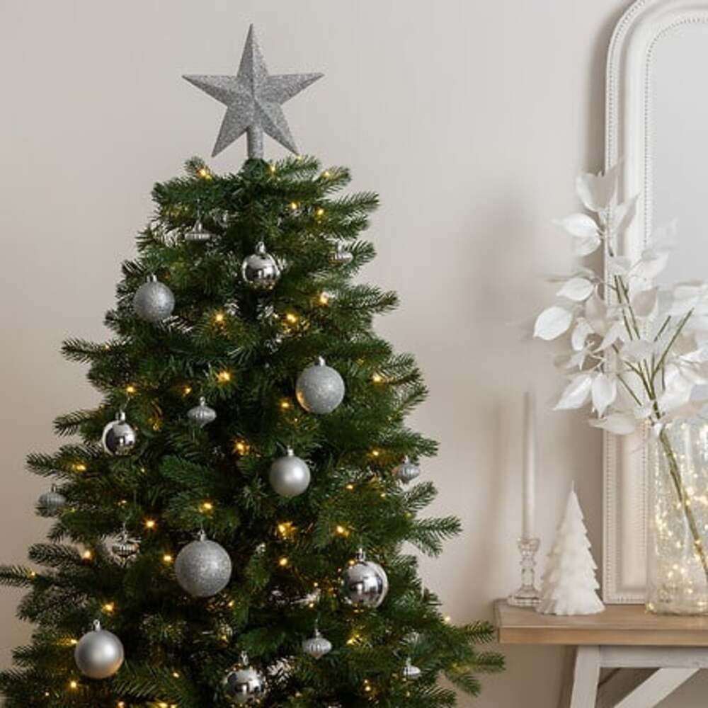 Alpha 55 Argenté Kit décorations de sapin 18 pièces – Noël magique Alpha55