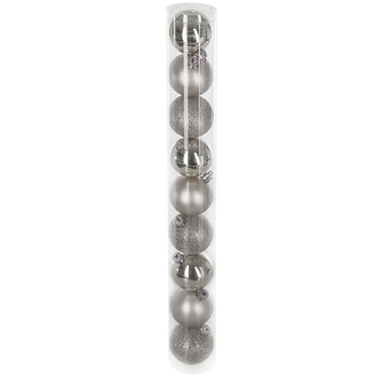 Alpha 55 Argenté Lot de 9 boules argent 6 cm – Déco Noël Alpha55