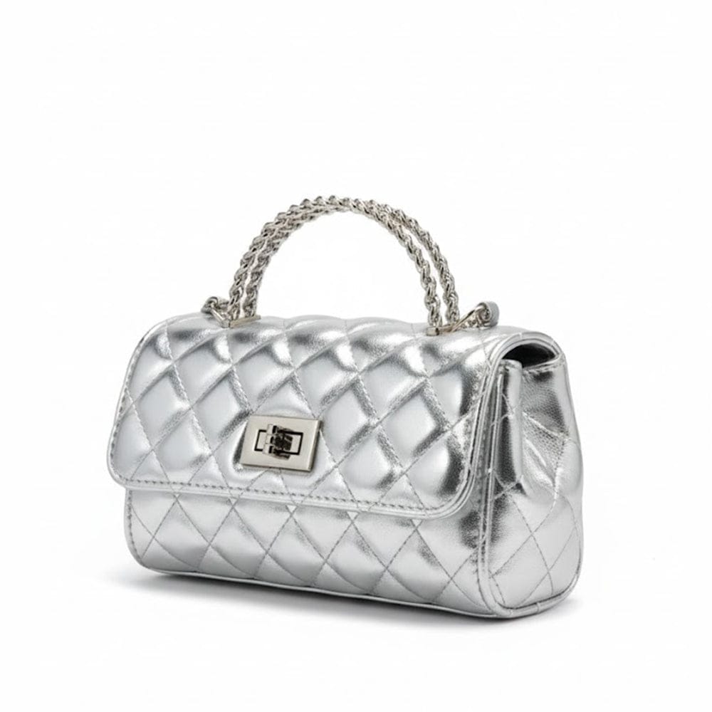 Alpha 55 Argenté Sac à Main de Soirée – Élégance & Éclat Glamour