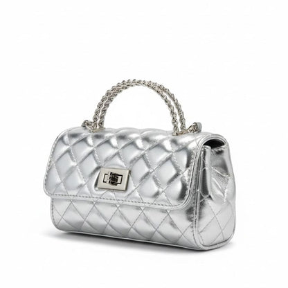 Alpha 55 Argenté Sac à Main de Soirée – Élégance & Éclat Glamour