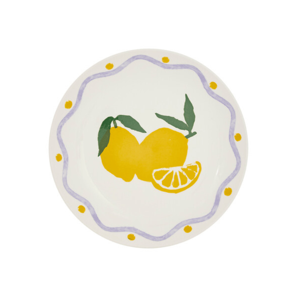 Alpha 55 Assiette à Dessert Fruity Citron – Design Vitaminé