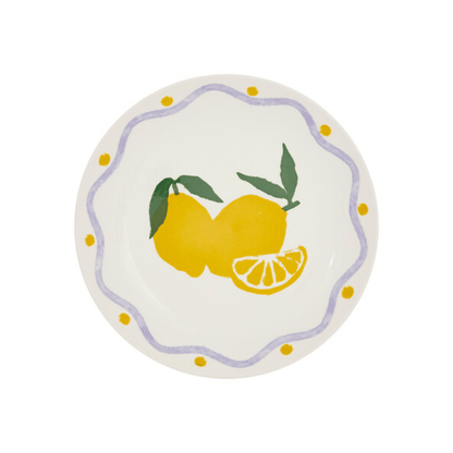 Alpha 55 Assiette à Dessert Fruity Citron – Design Vitaminé