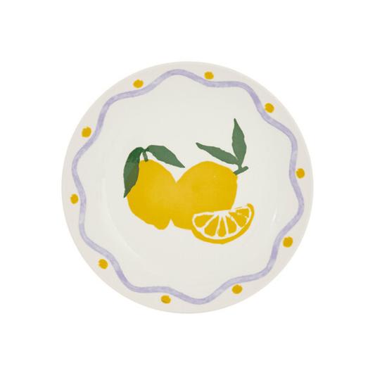 Alpha 55 Assiette à Dessert Fruity Citron – Design Vitaminé