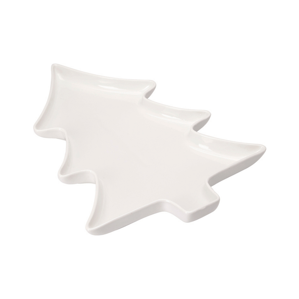 Alpha 55 Assiette de service sapin de Noël en porcelaine