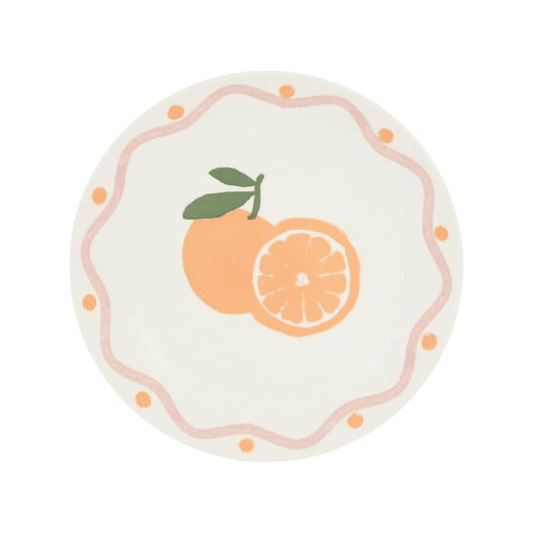 Alpha 55 Assiette dessert Fruity orange design fruité