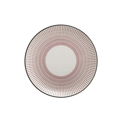 Alpha 55 Assiette dessert Lunis rouge élégante