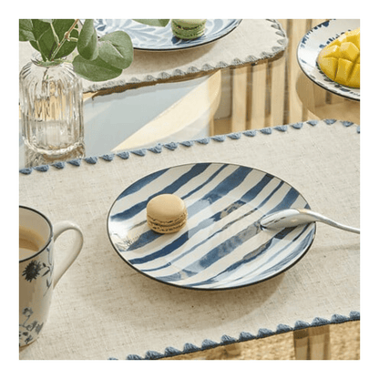 Alpha 55 Assiette dessert Umami rayures design moderne