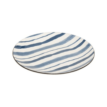Alpha 55 Assiette dessert Umami rayures design moderne