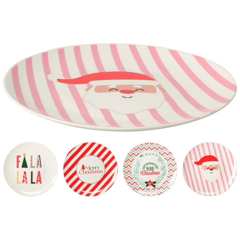 Alpha 55 Assiette Noël en Céramique – Décor Festif & Élégant