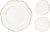 Alpha 55 Assiette plastique D33 contour or blanc