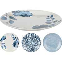 Assiette plate en porcelaine à motif floral