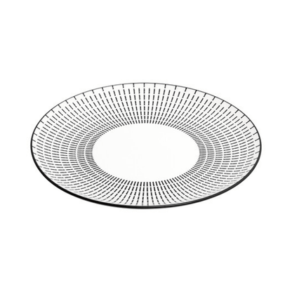 Alpha 55 Assiette plate Lunis noir élégante