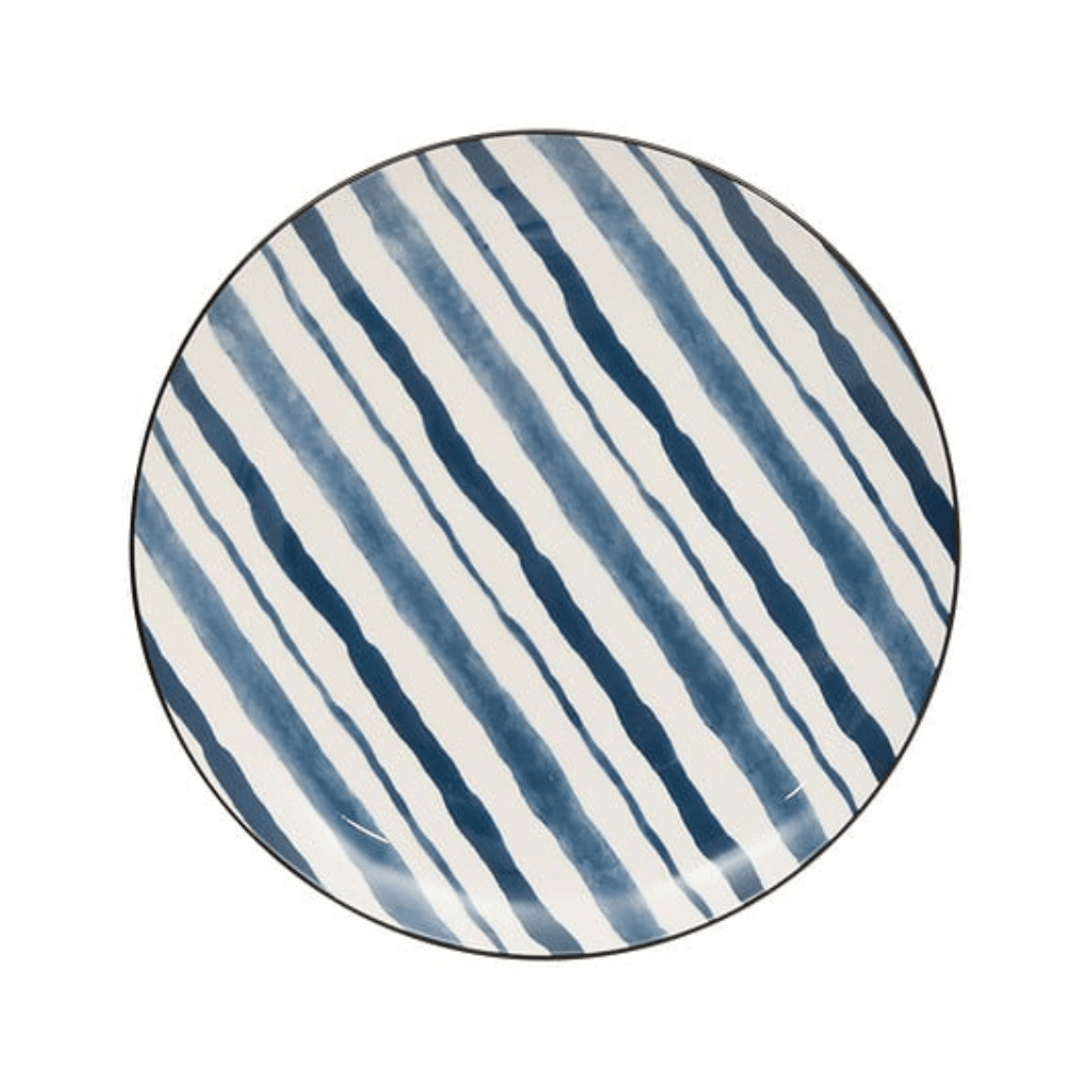 Alpha 55 Assiette plate Umami rayures design moderne