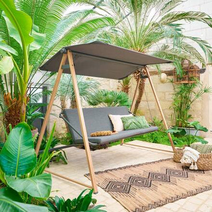 Alpha 55 Balancelle de jardin 3 places 224 × 135 × 178 cm – tissu amovible