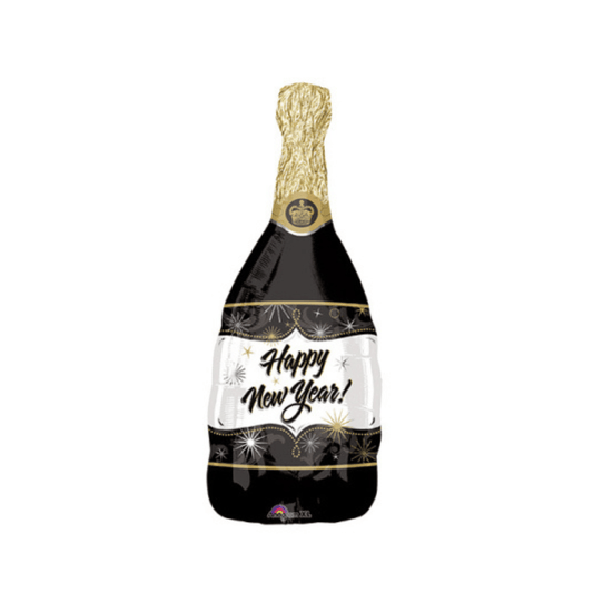 Alpha 55 Ballon Supershape Bouteille “Happy New Year” – Fête & Style