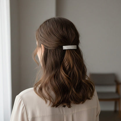 Alpha 55 Barrette strass bague – Bijou cheveux élégant