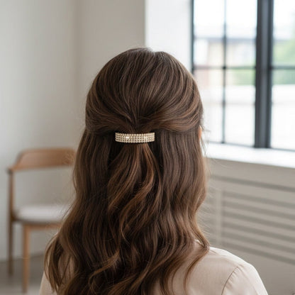 Alpha 55 Barrette strass bague – Bijou cheveux élégant