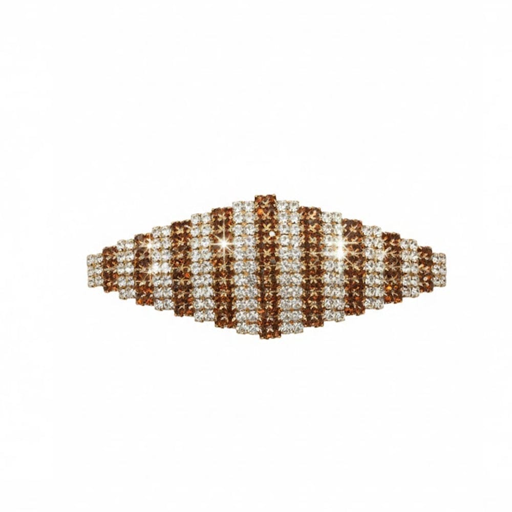 Alpha 55 Barrette strass bicolore – Élégance scintillante