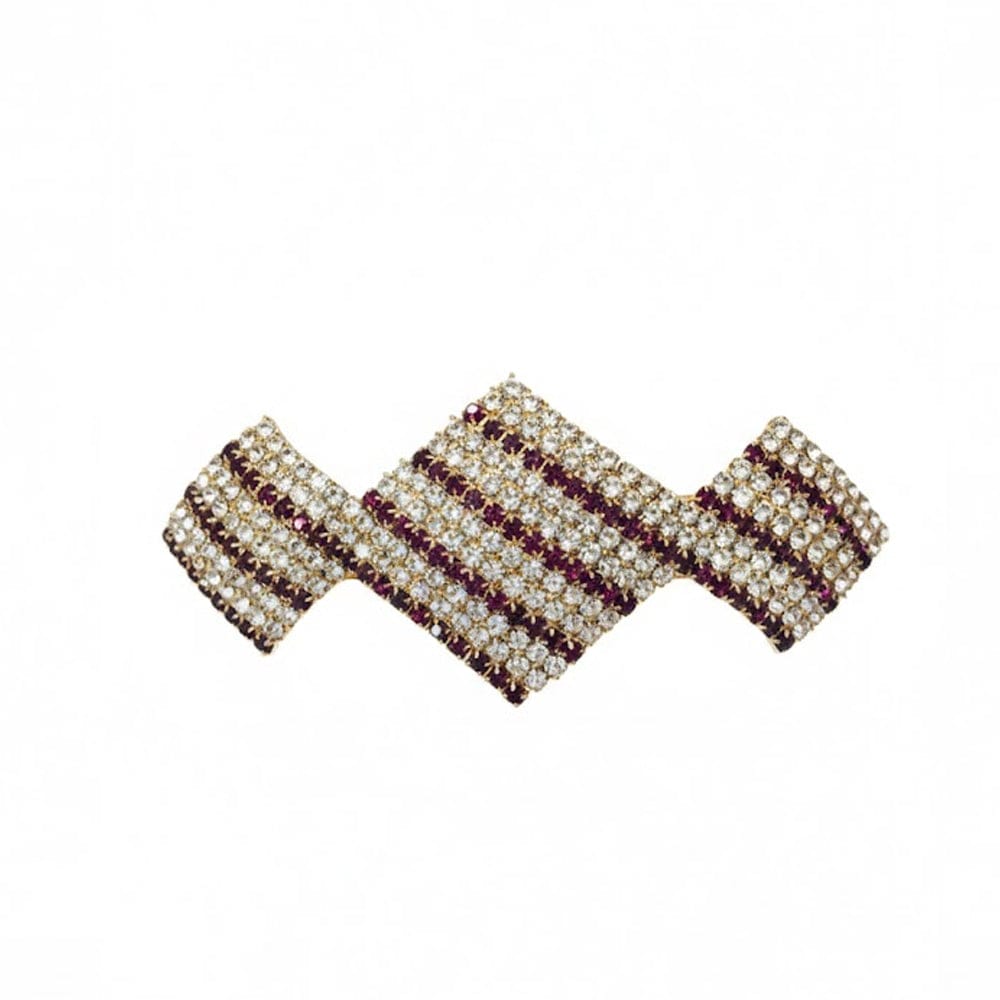 Alpha 55 Barrette strass bicolore – Élégance scintillante
