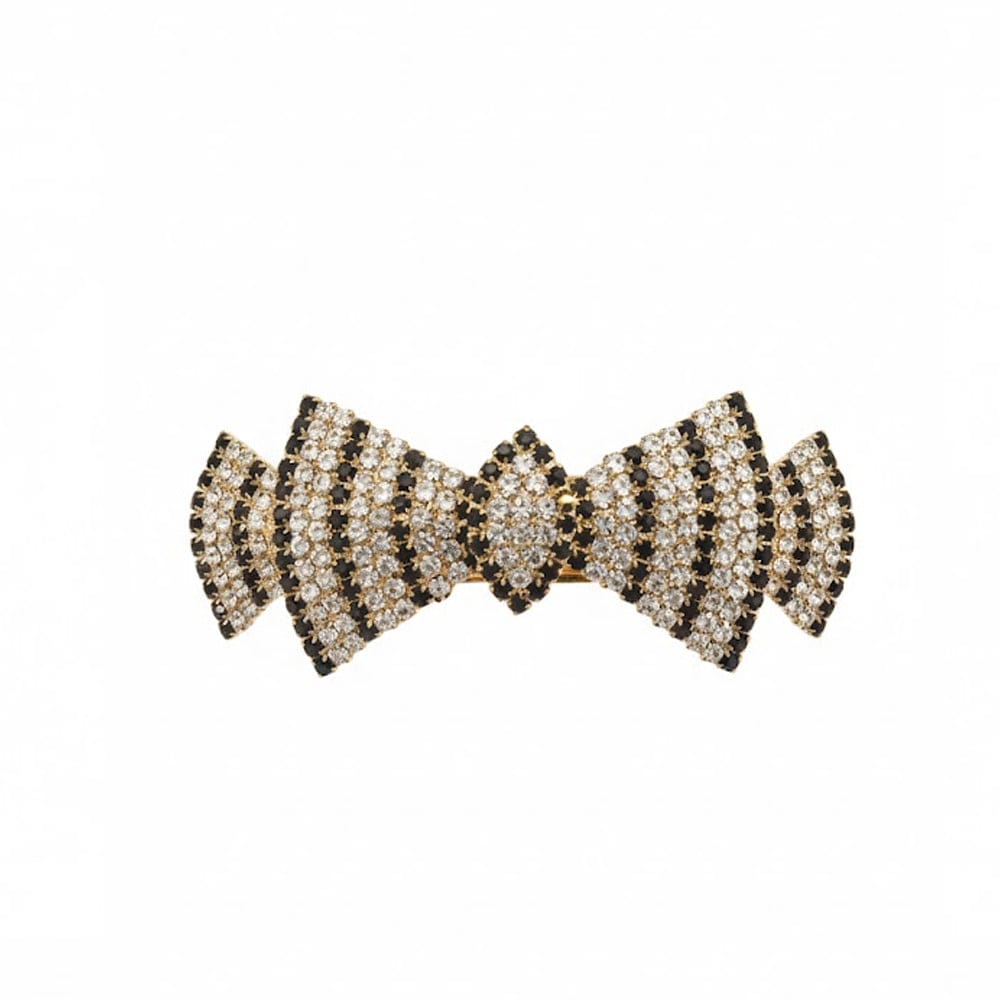 Alpha 55 Barrette strass bicolore – Élégance scintillante