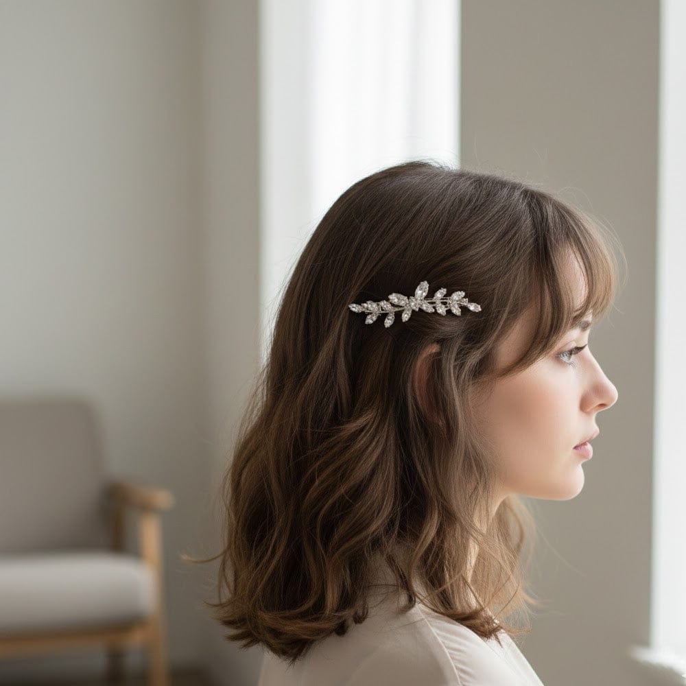 Alpha 55 Barrette strass épi – Élégance scintillante