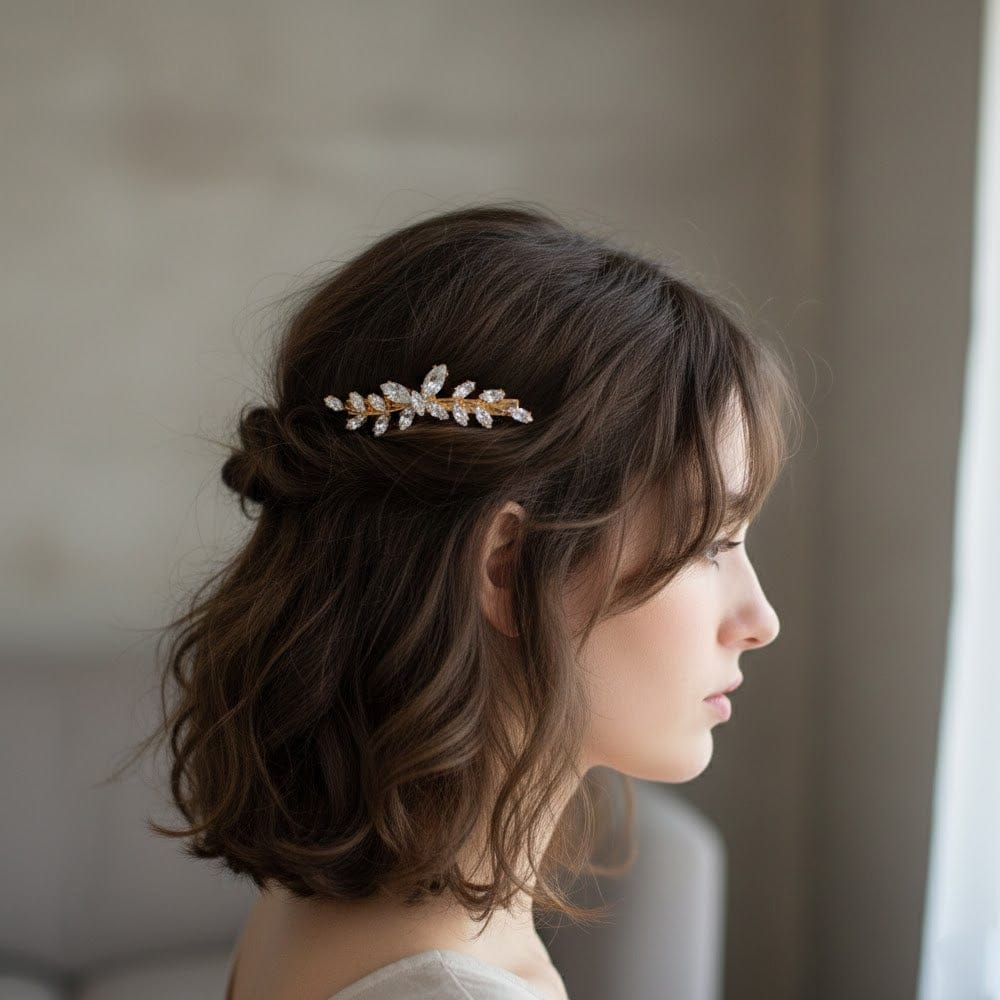Alpha 55 Barrette strass épi – Élégance scintillante