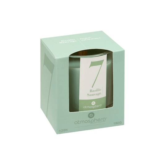 Alpha 55 Basilic Sauvage Bougie Parfumée Numia 180 g avec Cloche en Verre