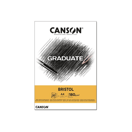 Alpha 55 BBloc dessin canson graduate bristol 20 feuilles A4