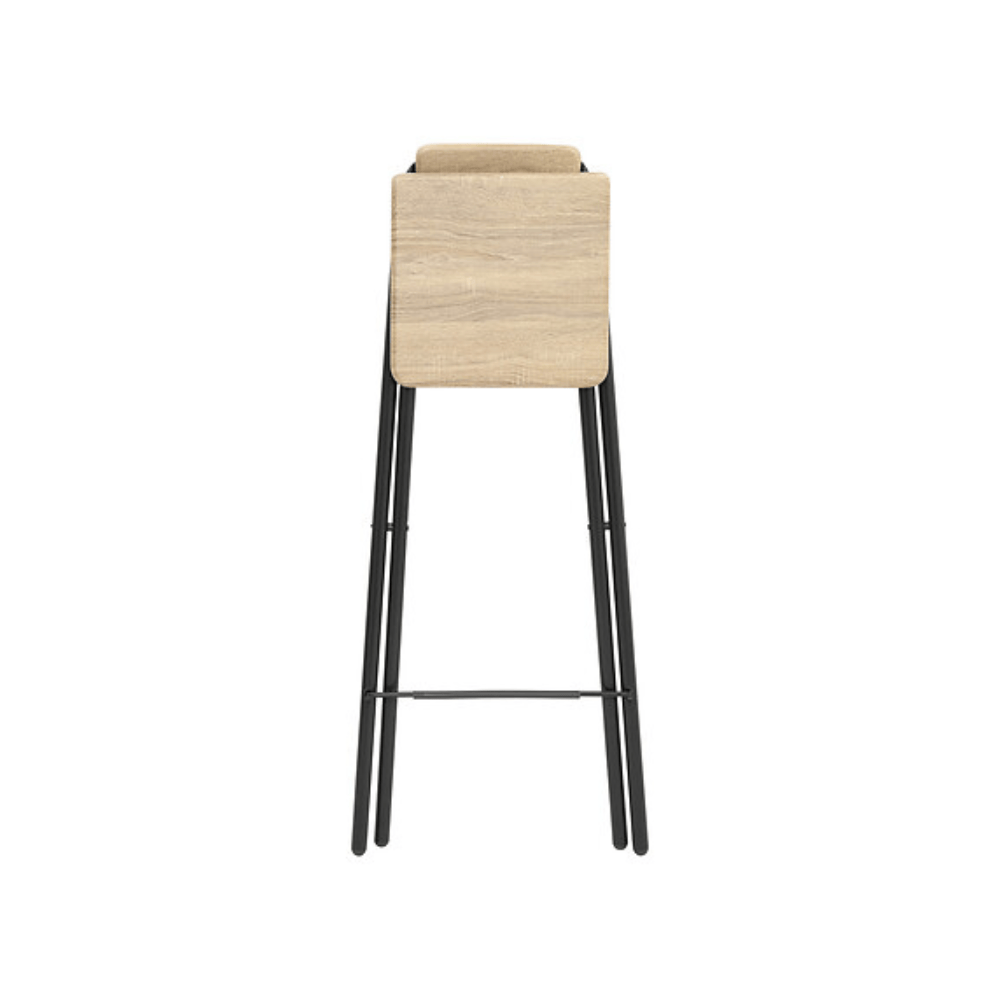 Alpha 55 Beige Chaise de bar pliante Louna en bois pratique
