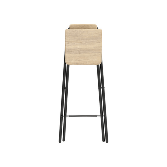 Alpha 55 Beige Chaise de bar pliante Louna en bois pratique