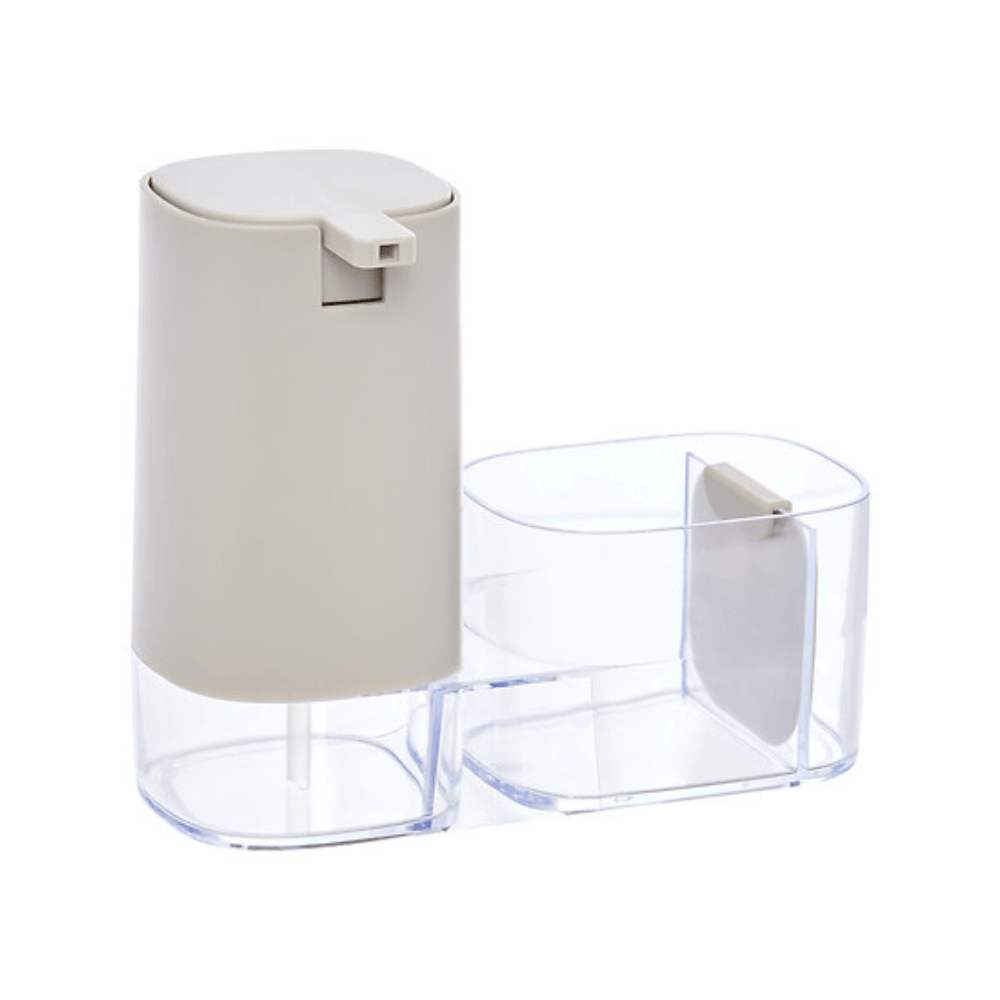 Alpha 55 Beige Distributeur Savon & Organiseur d’Évier Poly 19 cm