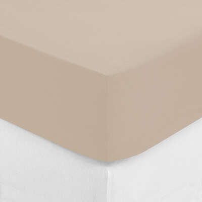 Alpha 55 beige Drap housse coton, 160x200cm