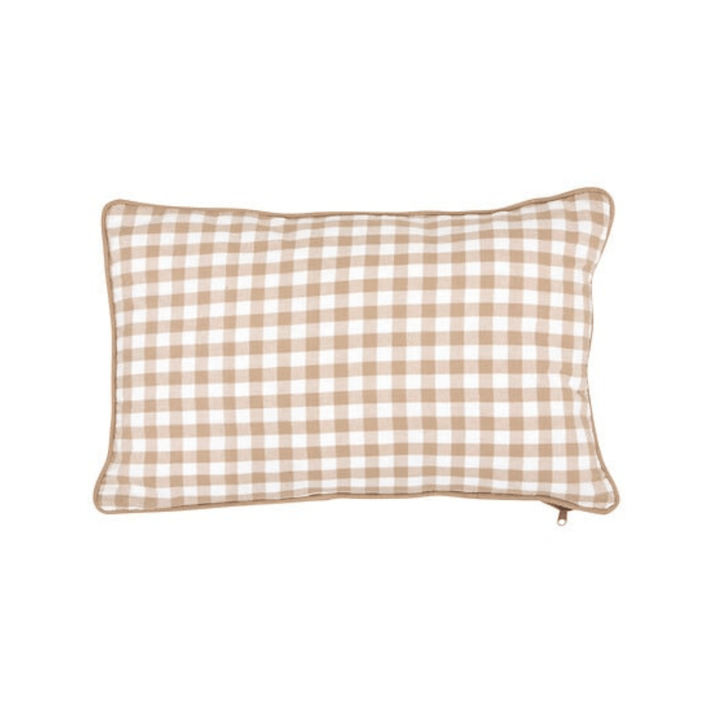 Alpha 55 Beige Lin Coussin Groove Vichy 30 x 50 cm