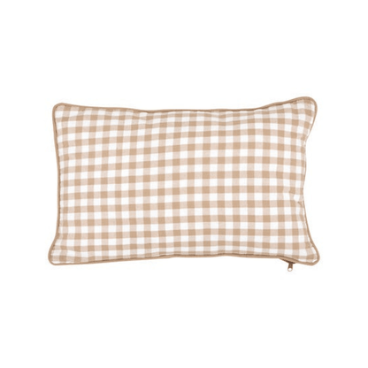 Alpha 55 Beige Lin Coussin Groove Vichy 30 x 50 cm