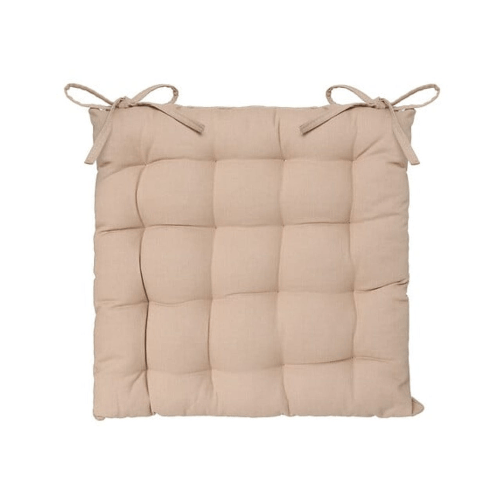Alpha 55 Beige Lin Galette de Chaise 38 x 38 cm