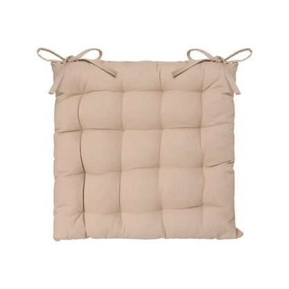 Alpha 55 Beige Lin Galette de Chaise 38 x 38 cm