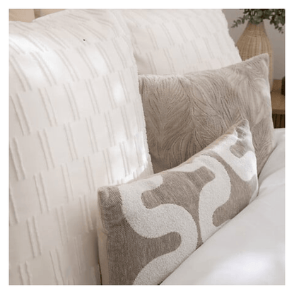 Alpha 55 Beige Lin Housse de coussin en chenille Jeni 50 × 30 cm – beige lin