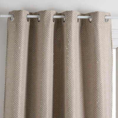 Alpha 55 beige lin Rideau 140x260 cm occultant mattone