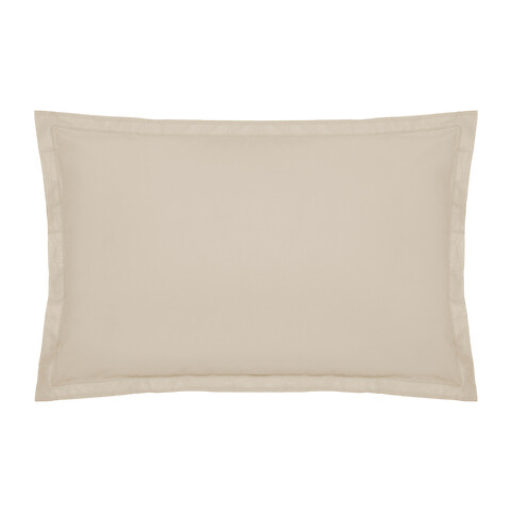Alpha 55 Beige Lin Taie d’Oreiller en Coton Douce et Confortable