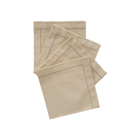 Alpha 55 Beige Lot de 4 serviettes de table chambray