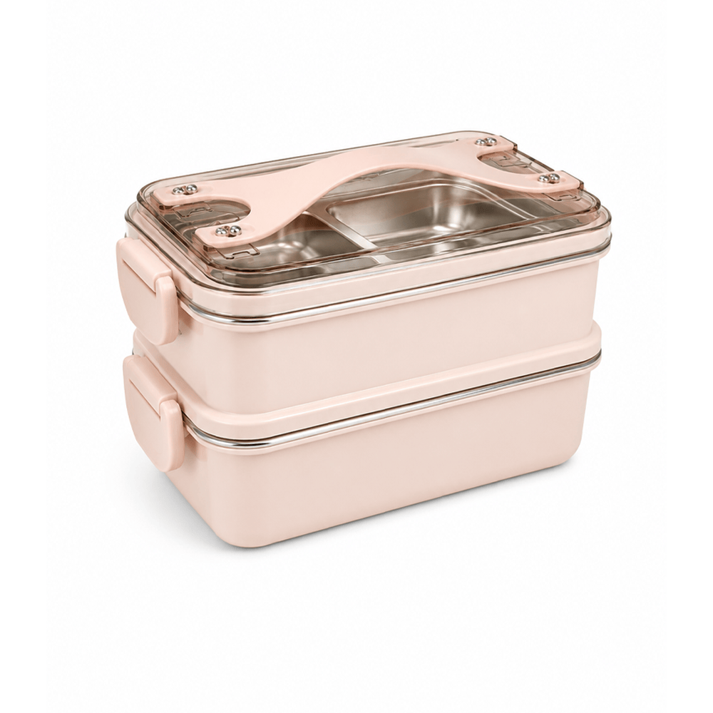 Alpha 55 Beige Lunch Box 2 Niveaux avec Anse - Pratique & Durable