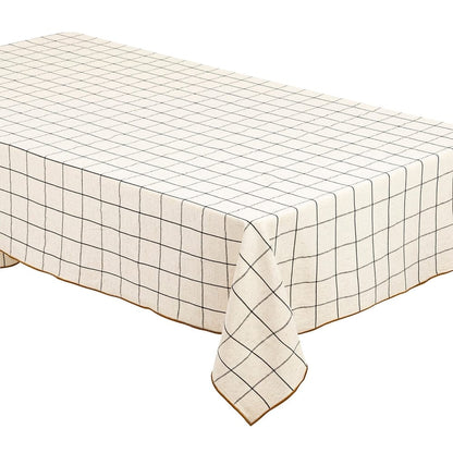 Alpha 55 Beige Nappe à carreaux en coton "Helu"