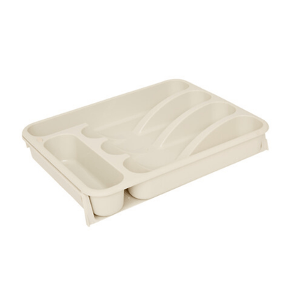Alpha 55 Beige Range-Couverts Extensible Poly 6 Compartiments