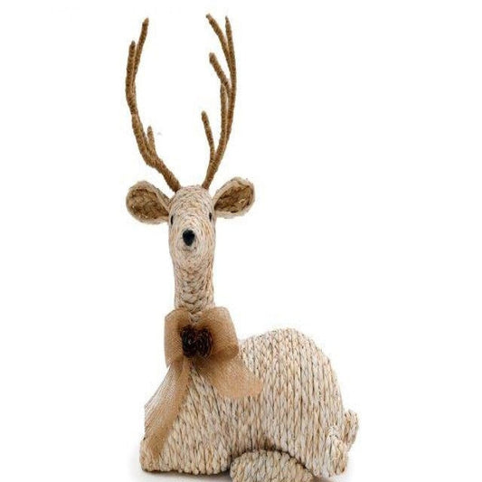 Alpha 55 Beige Renne décoratif assis de Noël