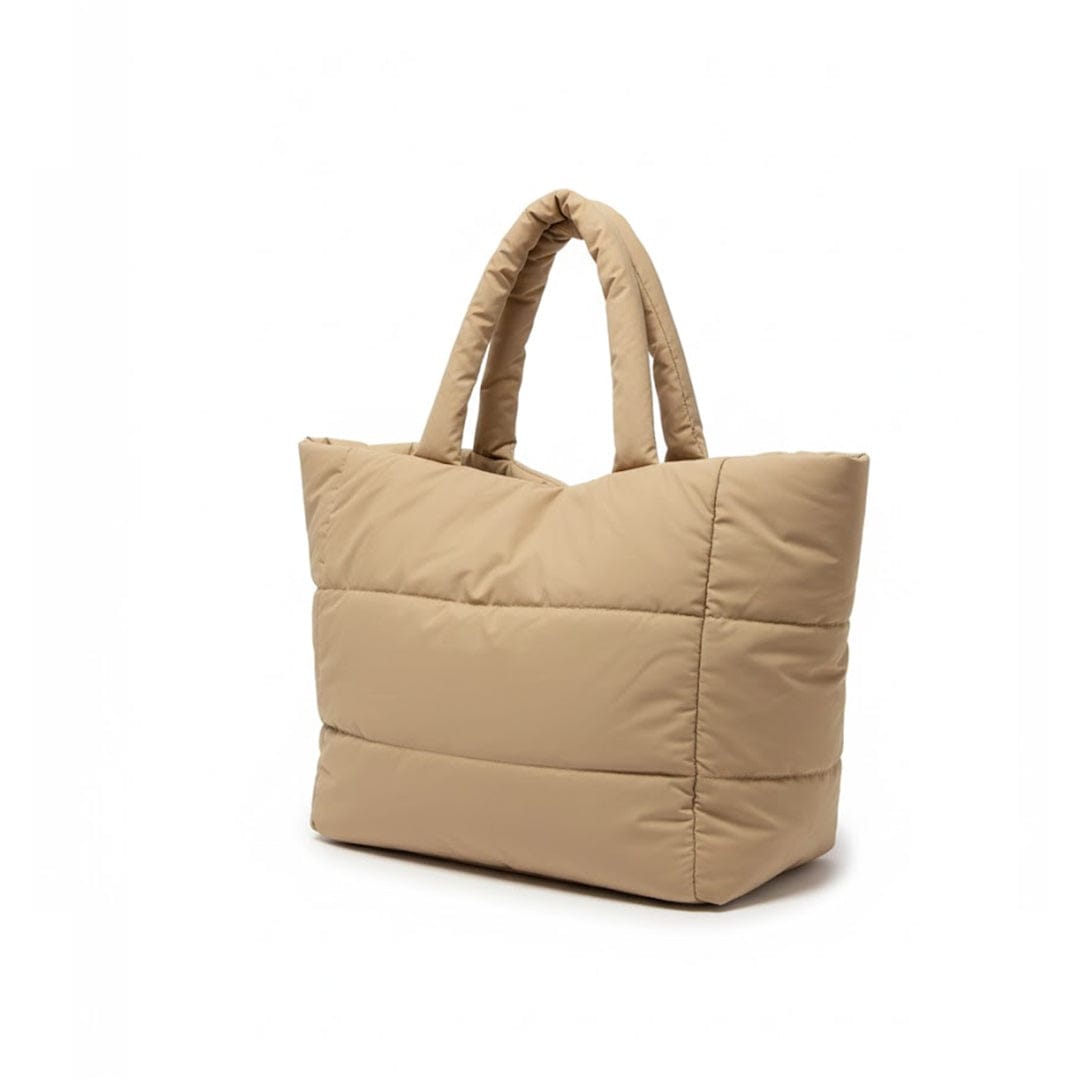 Alpha 55 Beige Sac à Main Puff Imperméable – Style Matelassé & Urbain
