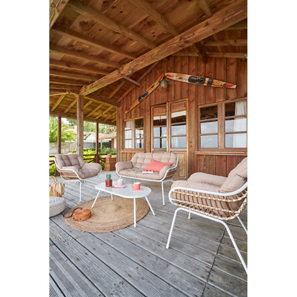 Alpha 55 Beige Salon de jardin 4 places "paopao"