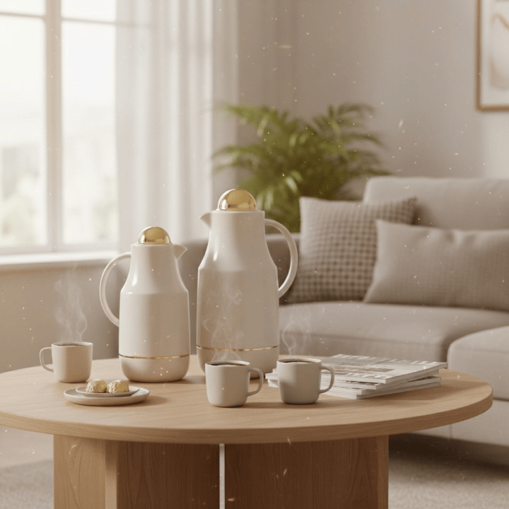 Alpha 55 Beige Set de 2 Thermos Lavidar – Design Élégant & Isotherme