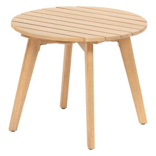 Alpha 55 Beige Table d'appoint de jardin ronde en bois