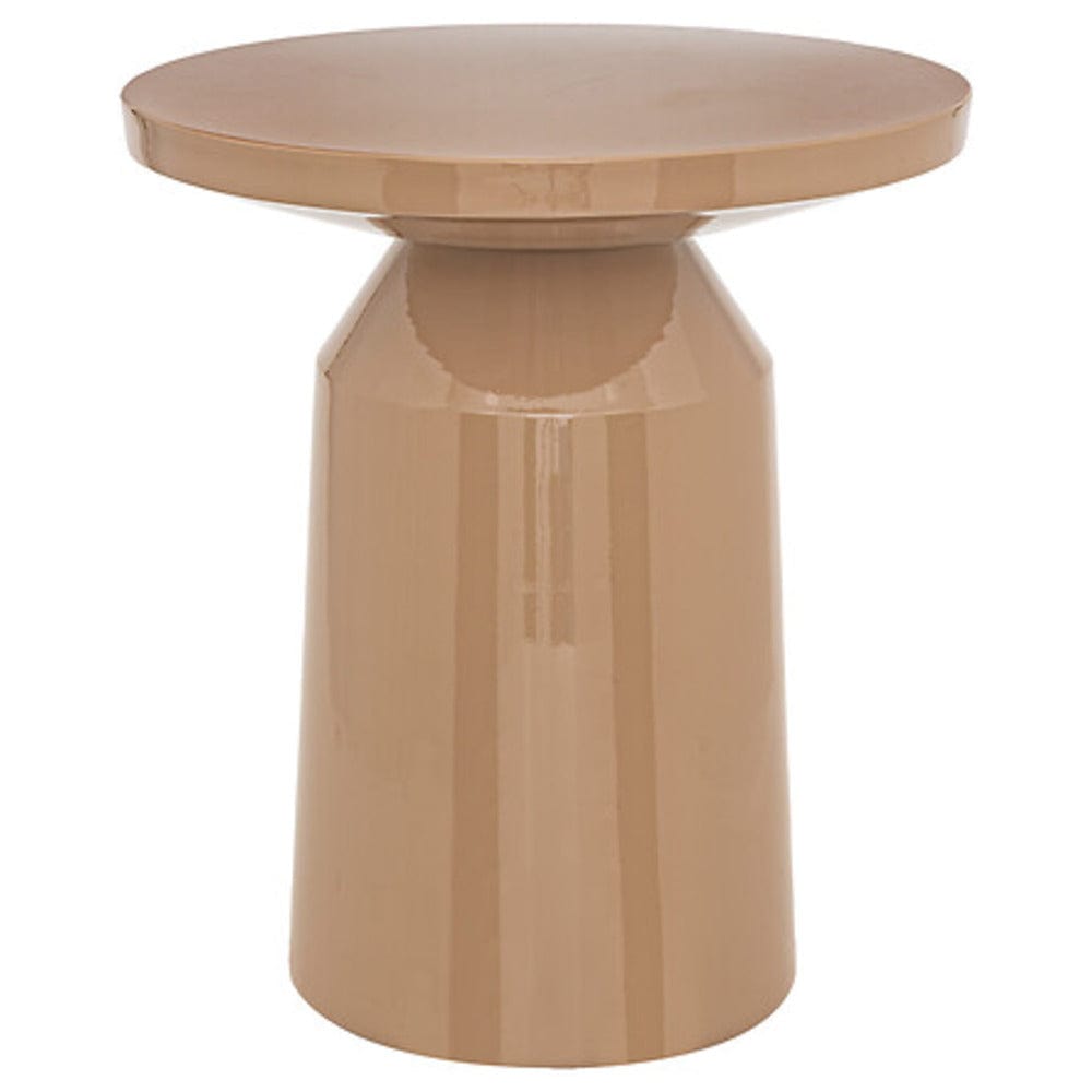 Alpha 55 Beige Table d'appoint totem en métal